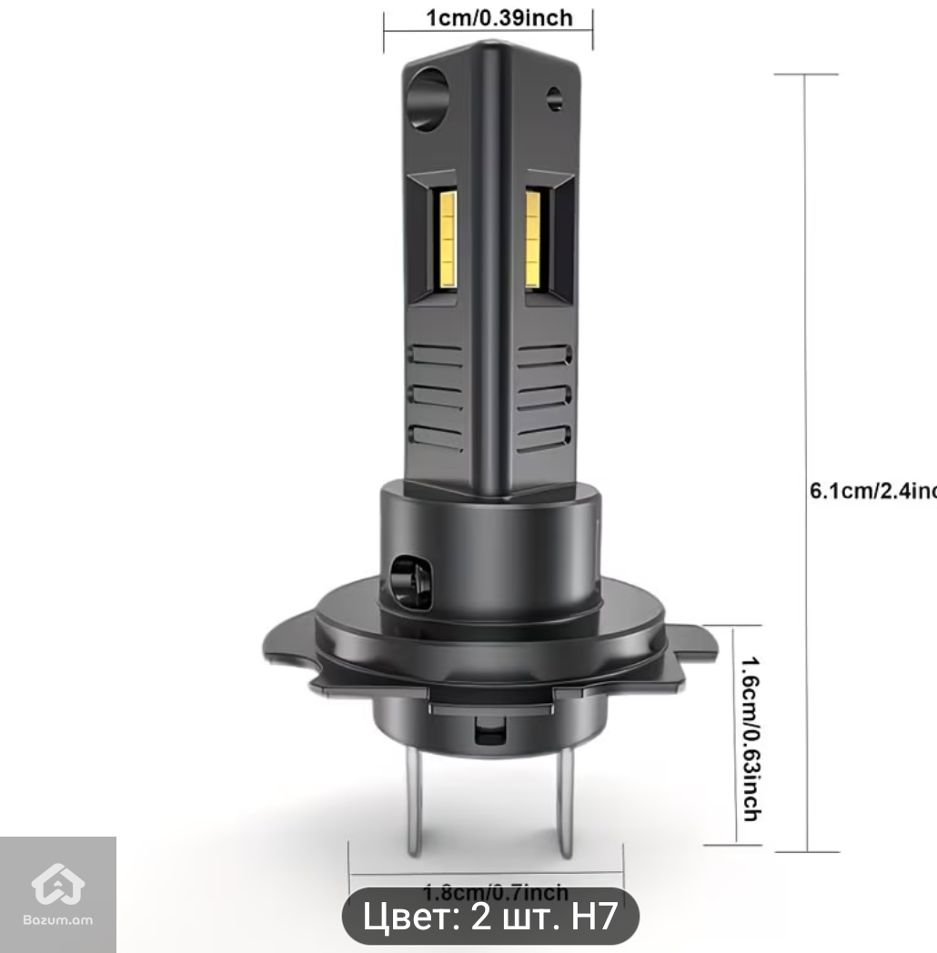200W H7 LED автомобильные лампы 6000K - image 2