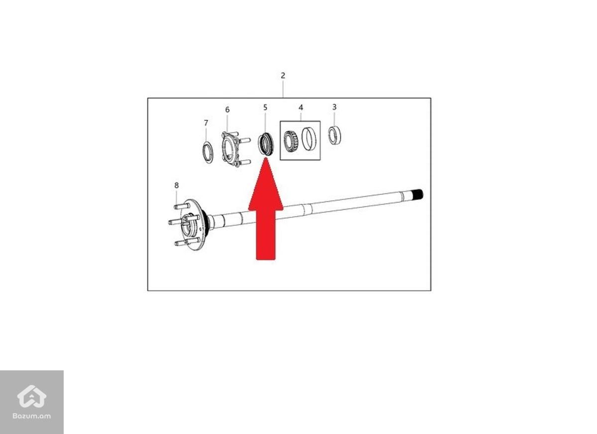 JEEP WRANGLER պոլոսի սալնիկ,Сальник полуоси.8150 - image 4