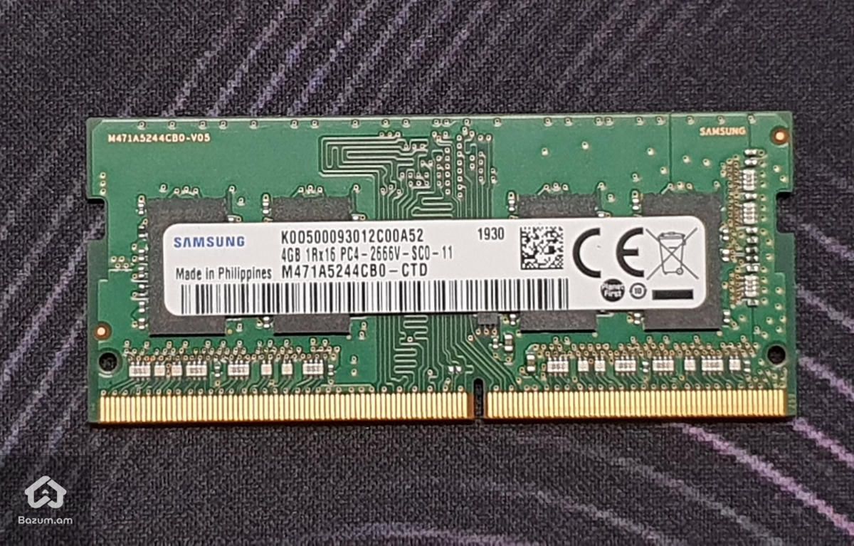Ram Samsung 4GB DDR4 2666MHz Model-M471A5244CB0-C TD SO-DIMM - image 2