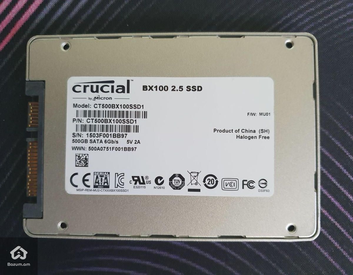 SSD Crucial BX100 500GB Model-CT500BX100SSD1 MLC NAND Live 100% - image 3