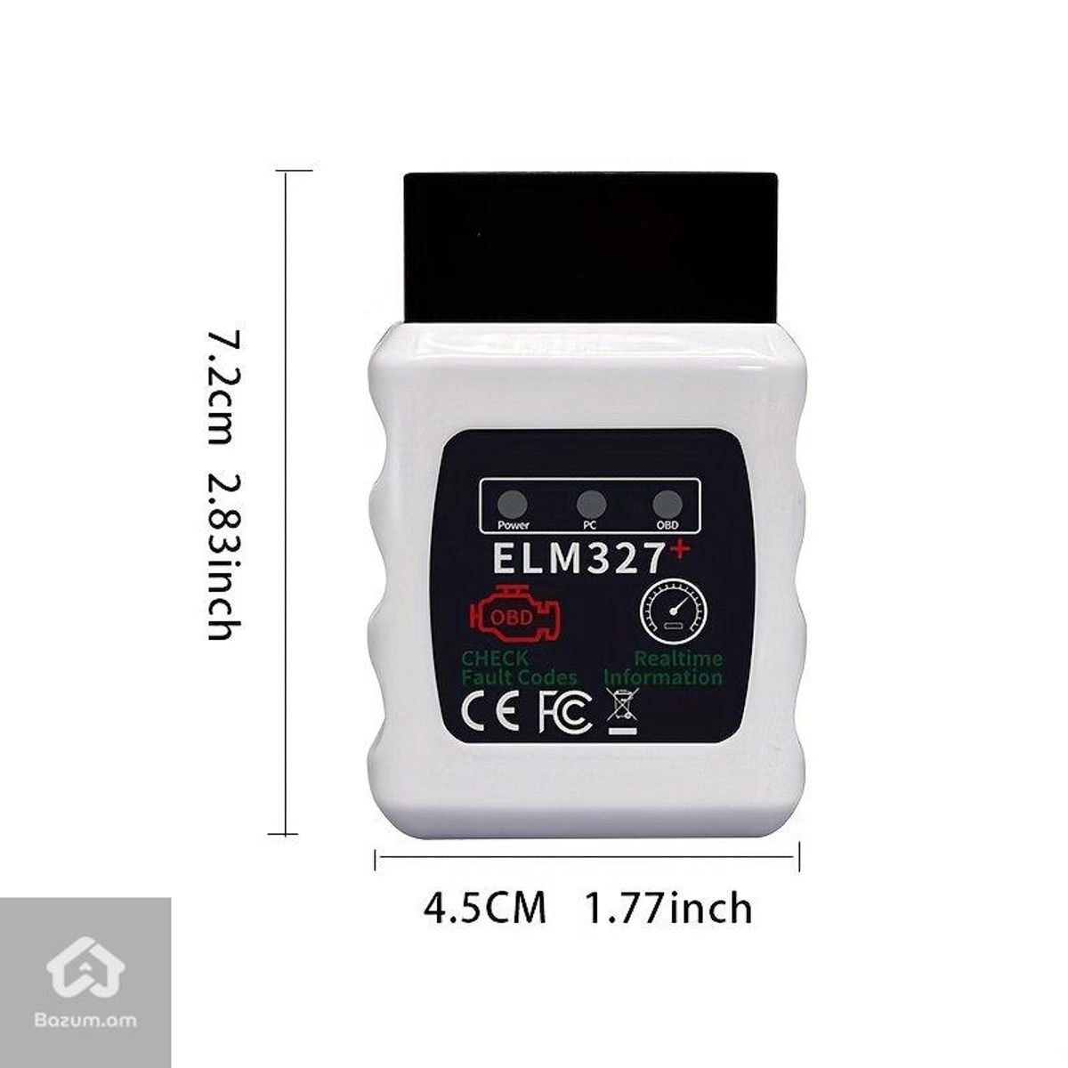 ELM327 + OBD-II ավտոմեքենայի ախտորոշիչ ադապտեր։ Այն միացվում է մեքենայի OBD-II պ - image 2