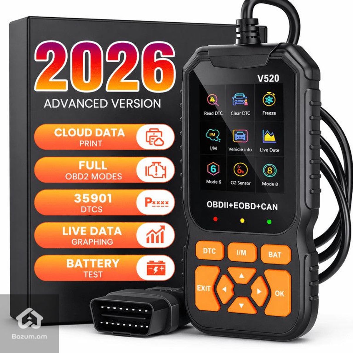 🚗 Advanced V520 OBD2 Ավտոախտորոշիչ ՍկաներՑանկանու՞մ եք արագ պարզել մեքենայի - image 1