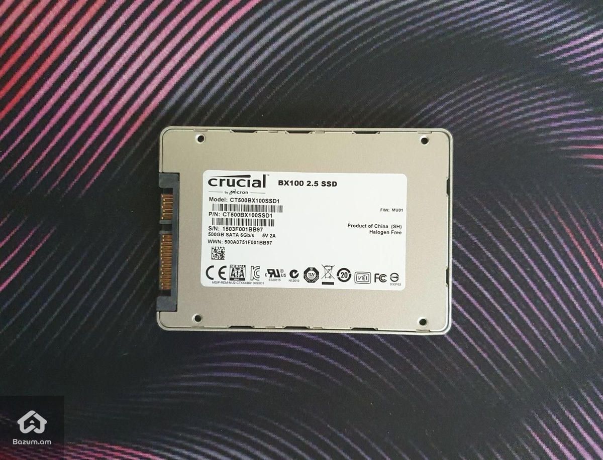 SSD Crucial BX100 500GB Model-CT500BX100SSD1 MLC NAND Live 100% - image 2