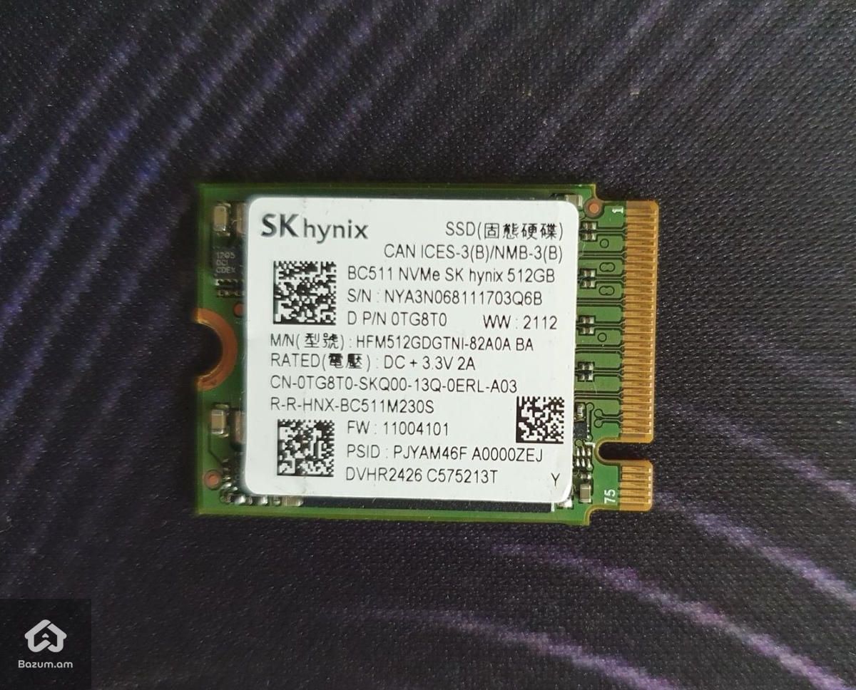 M2 NVMe SSD 30MM SK Hynix BC511 512GB NVMe M2 Gen3x4 (HFM512GDGTNI-82A0A) - image 2