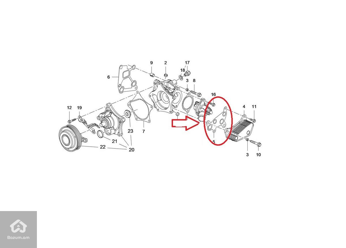 CHEVROLET CRUZE յուղի ռադիատորի պռակլադկա.6878 - image 2
