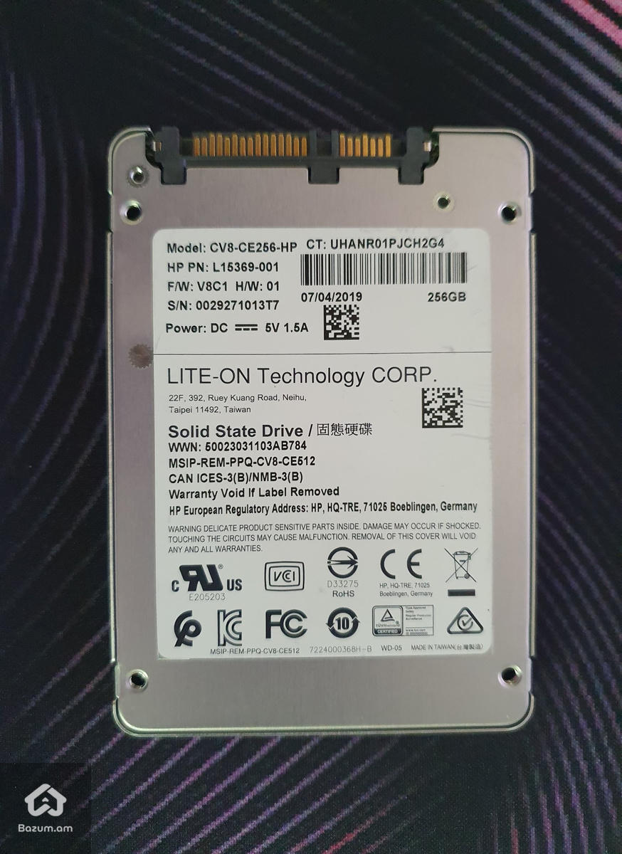 SSD HP Lite-On 256GB NAND 3D-TLC Model-CV8-CE256-HP 100% Live - image 2
