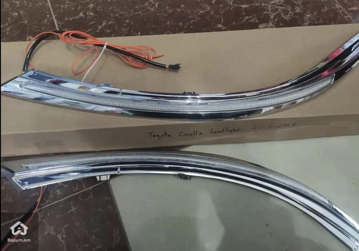 Toyota corolla 2016-2018 LED Լույսեր Թարթիչներ Надфарник Ցերեկային Լույս DRL հալ - image 2